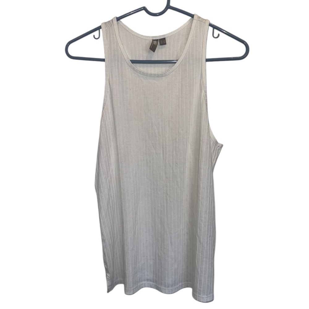 White Ribbed Tank Top - Picture 9 of 10